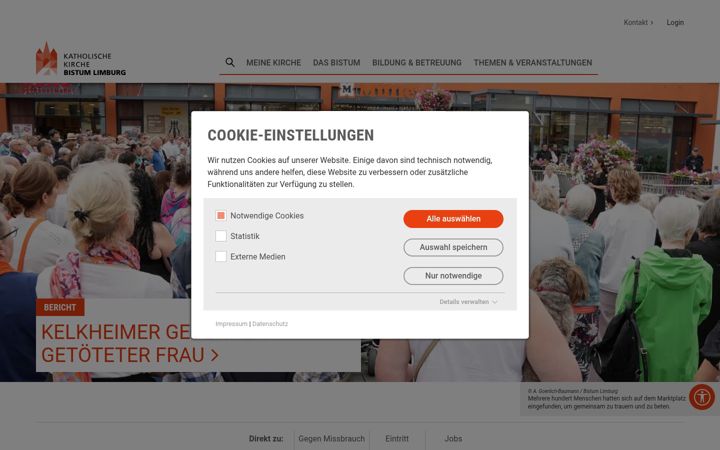 Screenshot of bistumlimburg.de