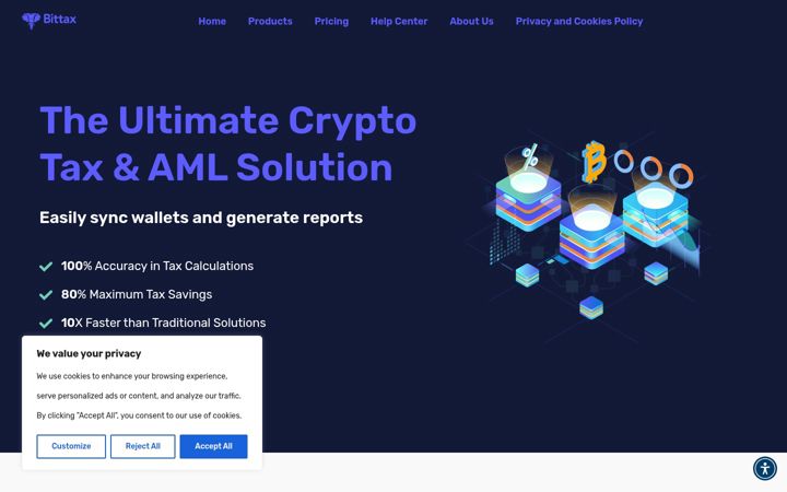 Screenshot of bit-tax.com