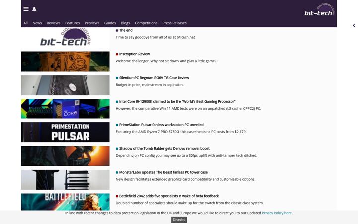 Screenshot von bit-tech.net