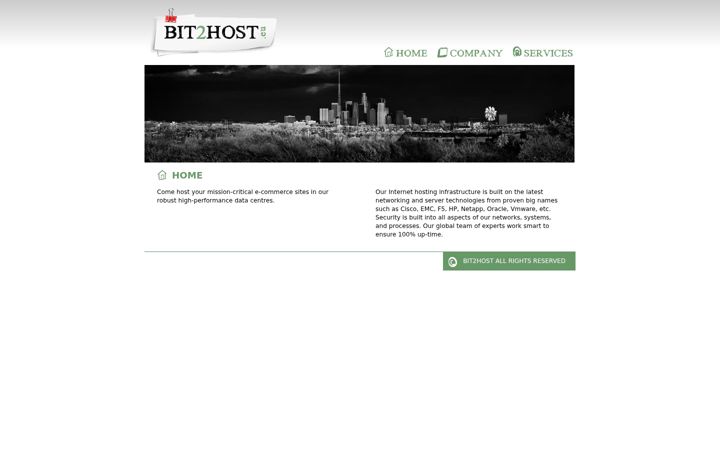 Screenshot of bit2host.eu