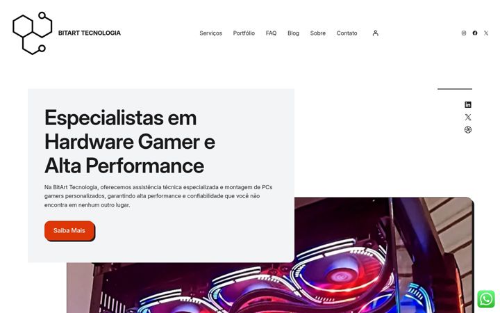 Captura de ecrã de bitartecnologia.com