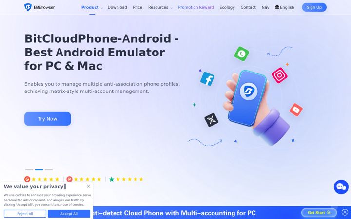 Ekrano kopija bitbrowser.net