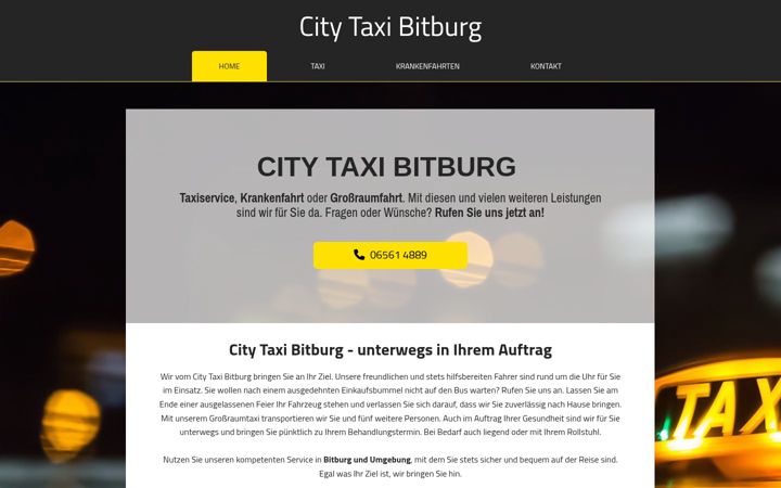 Screenshot of bitburg-taxi.de