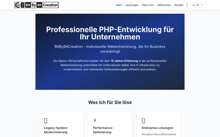 Skärmbild av bitbybitcreation.com