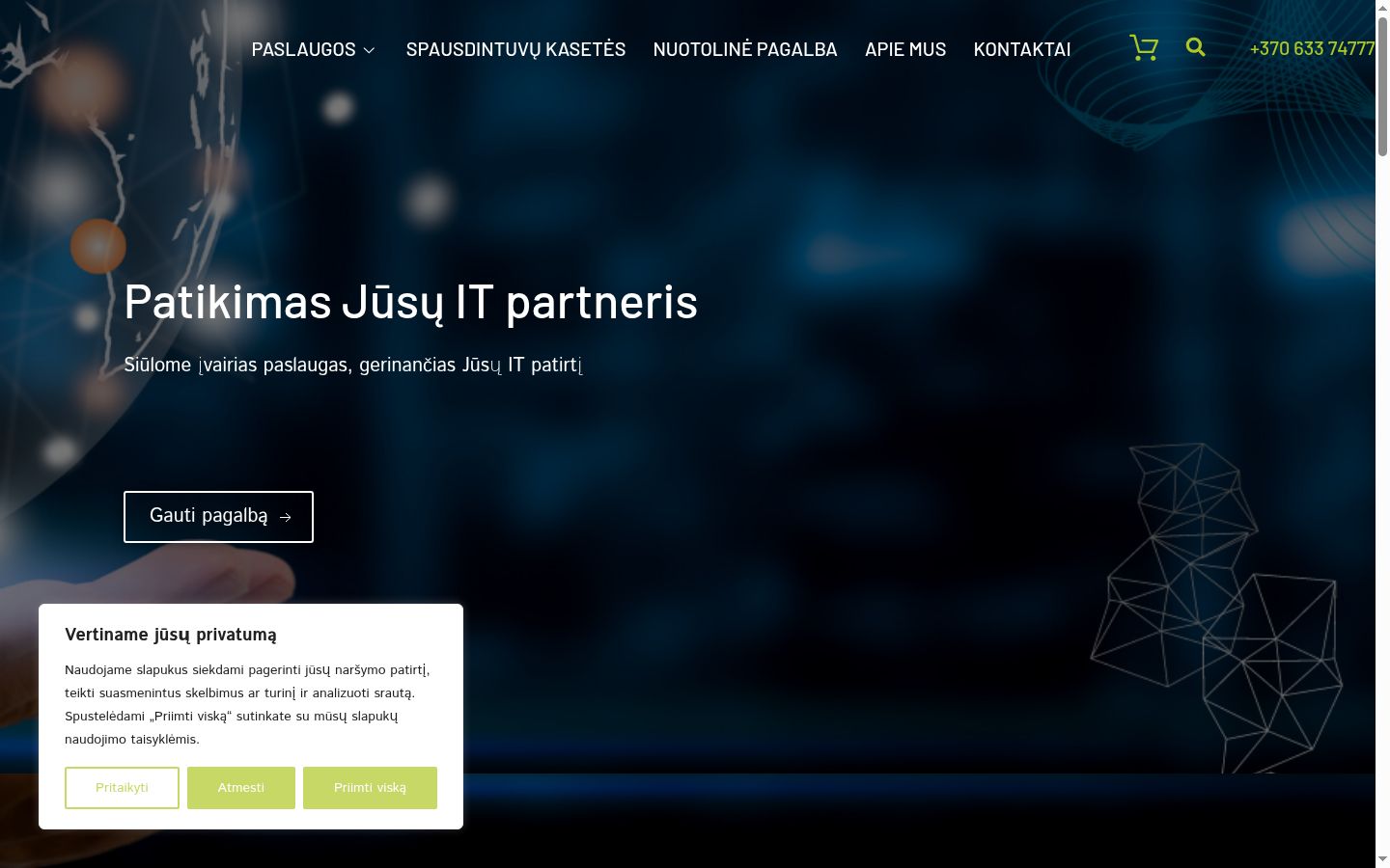 Zrzut ekranu banera zgody wyświetlanego przed jakąkolwiek interakcją