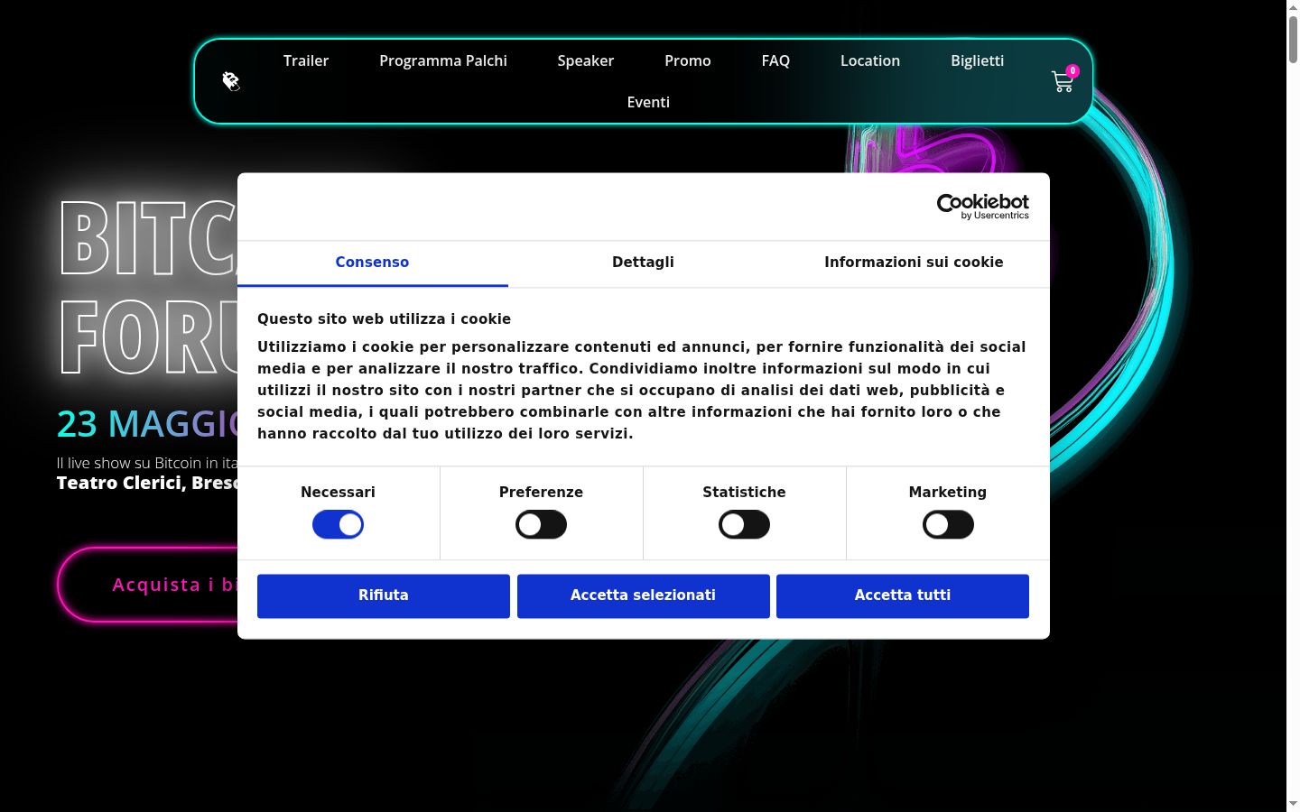 Sutikimo reklamjuostės, rodytos prieš bet kokią sąveiką, ekrano kopija