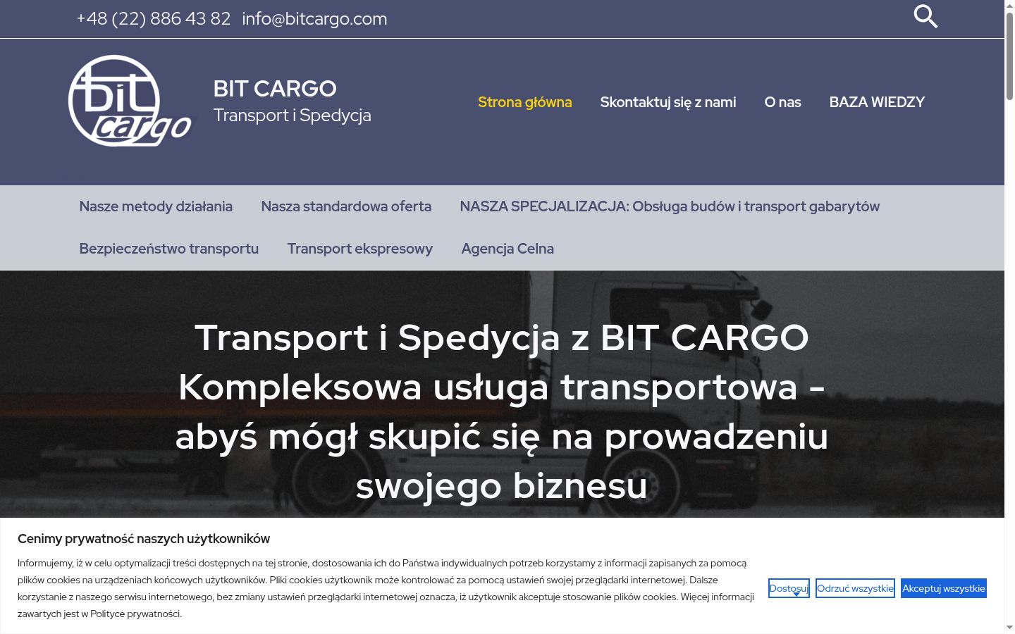 Zrzut ekranu banera zgody wyświetlanego przed jakąkolwiek interakcją