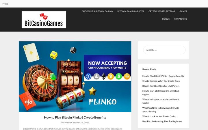 Zrzut ekranu bitcasinogames.com