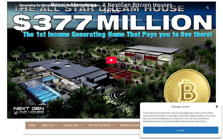 Screenshot of bitcoin-mansions.com