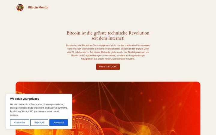 Screenshot of bitcoin-mentor.de