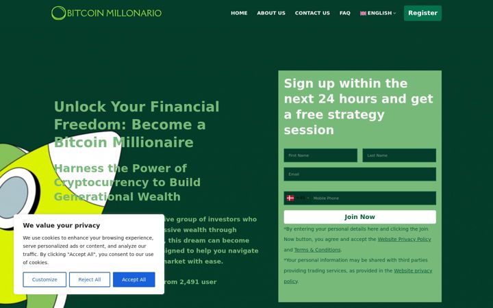 Screenshot ta' bitcoin-millonario.org