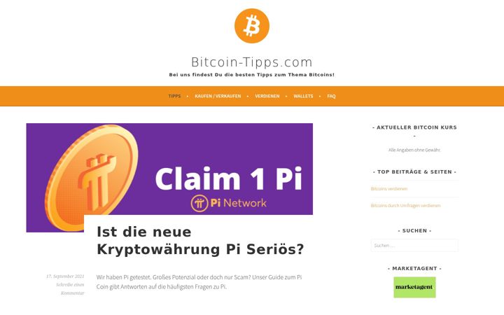 Screenshot ta' bitcoin-tipps.com