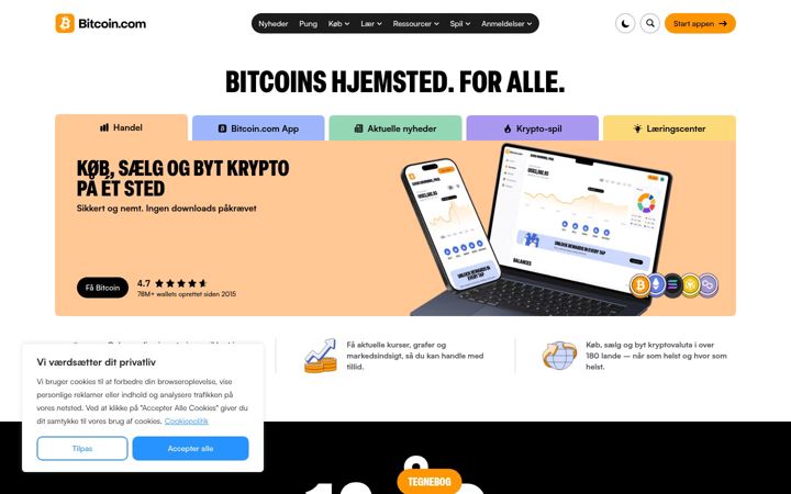 Screenshot di bitcoin.com
