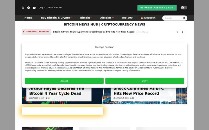 Screenshot of bitcoin.cy