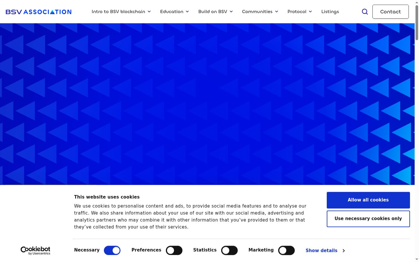 Screenshot des Einwilligungsbanners vor jeglicher Interaktion