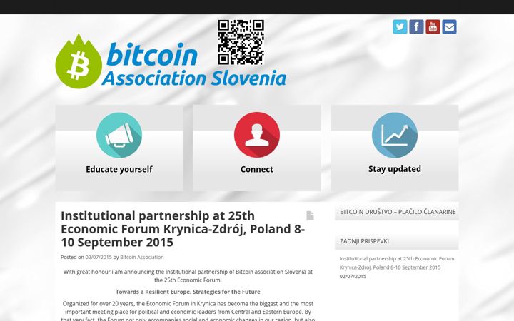Screenshot of bitcoinassociation.si