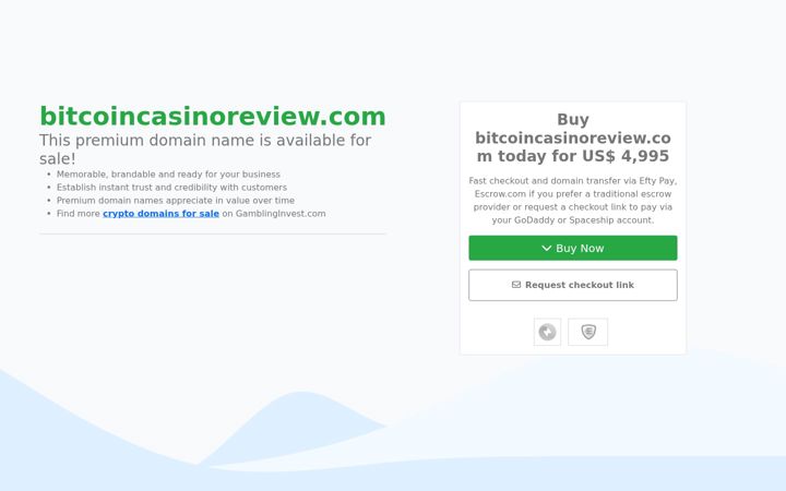 Screenshot of bitcoincasinoreview.com