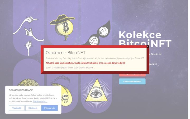 Screenshot of bitcoinft.cz