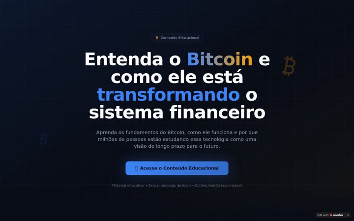 Screenshot of bitcoinfuturevision.lovable.app