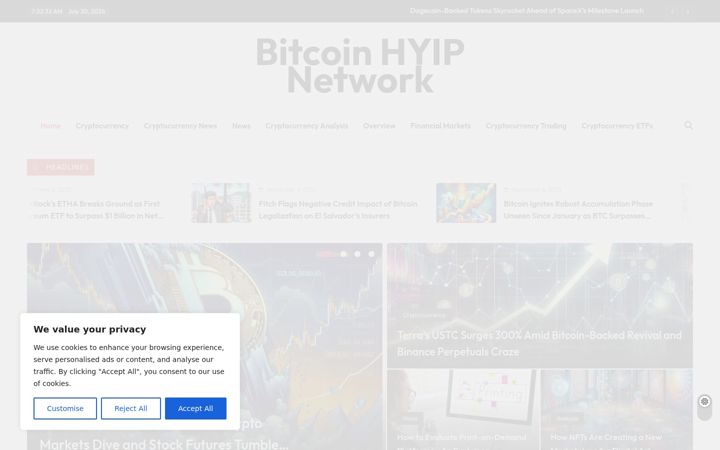 Screenshot ta' bitcoinhyip.net