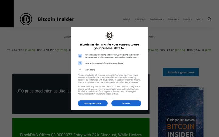 Screenshot of bitcoininsider.org