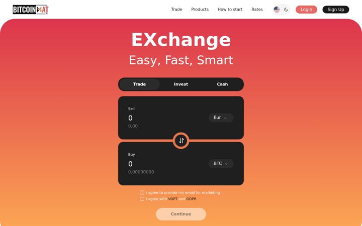 Screenshot of bitcoinmat.pl