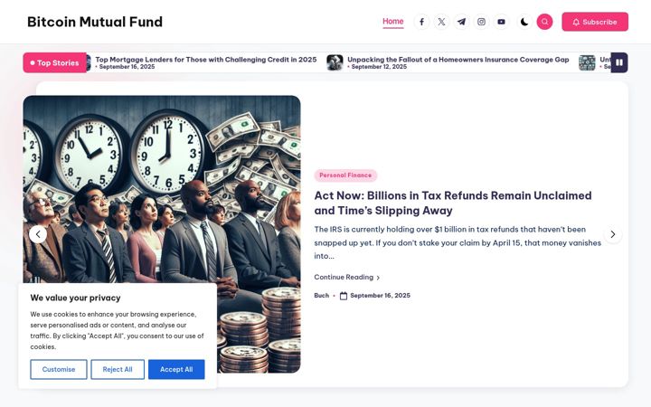 Screenshot of bitcoinmutualfund.net