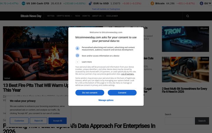 Screenshot ta' bitcoinnewsday.com