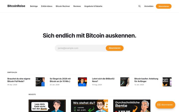 Screenshot of bitcoinreise.com