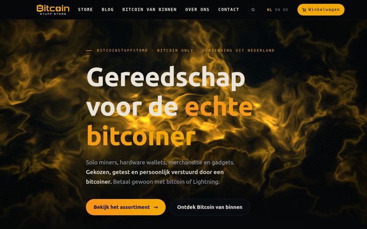 Screenshot of bitcoinstuffstore.com