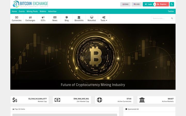 Captură de ecran a bitcoinsxe.com