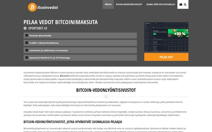 Captură de ecran a bitcoinvedot.com