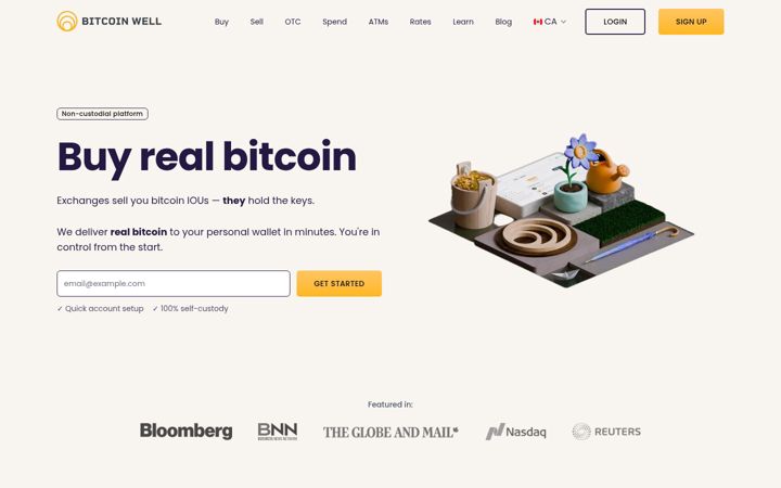 Screenshot of bitcoinwell.com