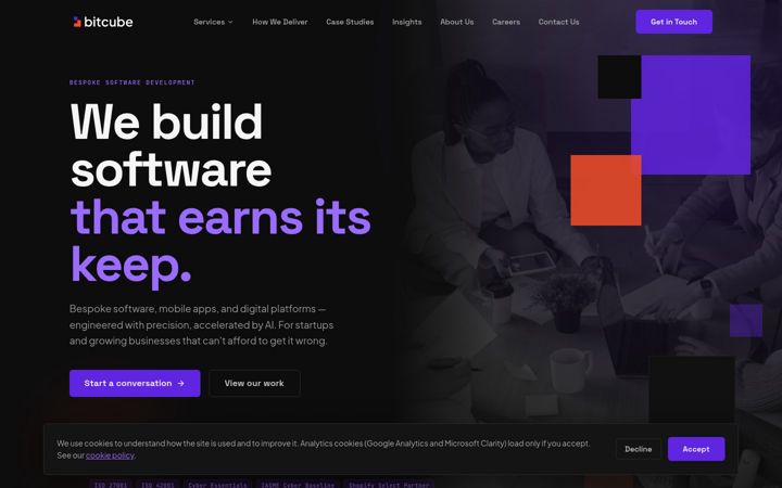 Screenshot of bitcube.tech