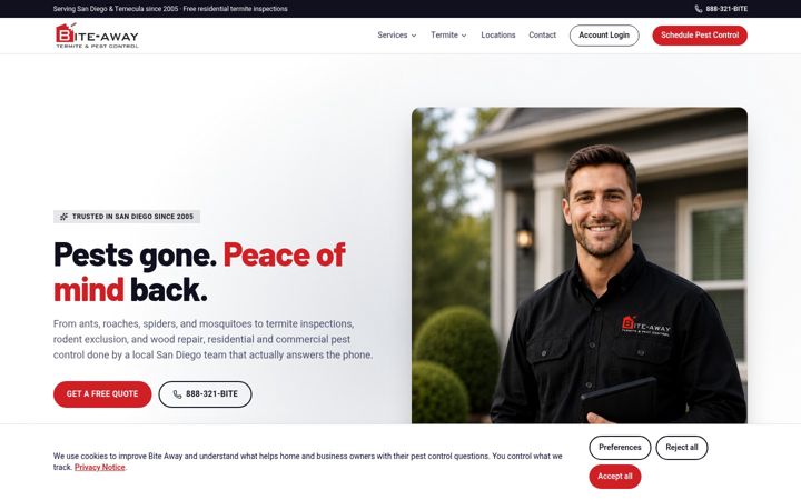 Screenshot of biteawaypest.com