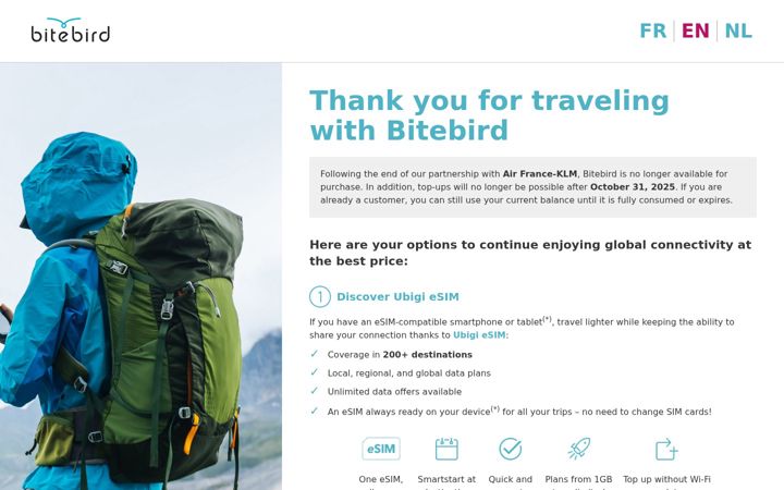 Screenshot of bitebird.com