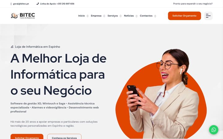 Screenshot of bitec.pt