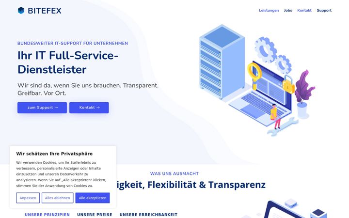 Screenshot stránky bitefex.de