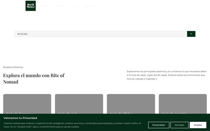 Screenshot of biteofnomad.com