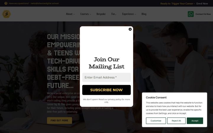 Screenshot of bitesizedigital.school