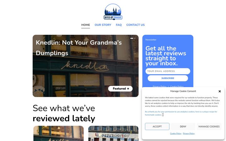 Screenshot di bitesofprague.com