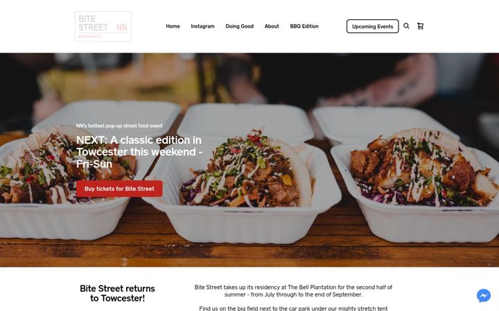 Skärmbild av bitestreet.co.uk