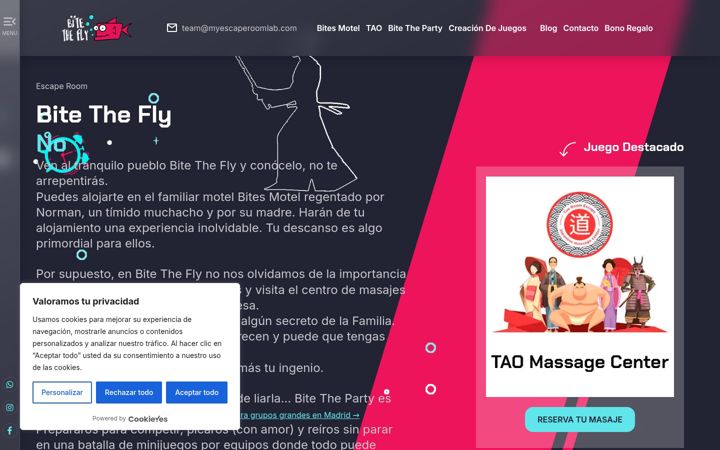 Screenshot of bitethefly.com