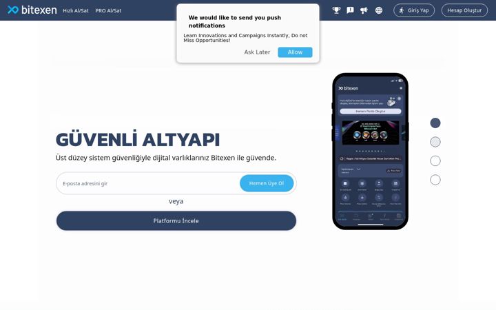 Kuvakaappaus sivustosta bitexen.com