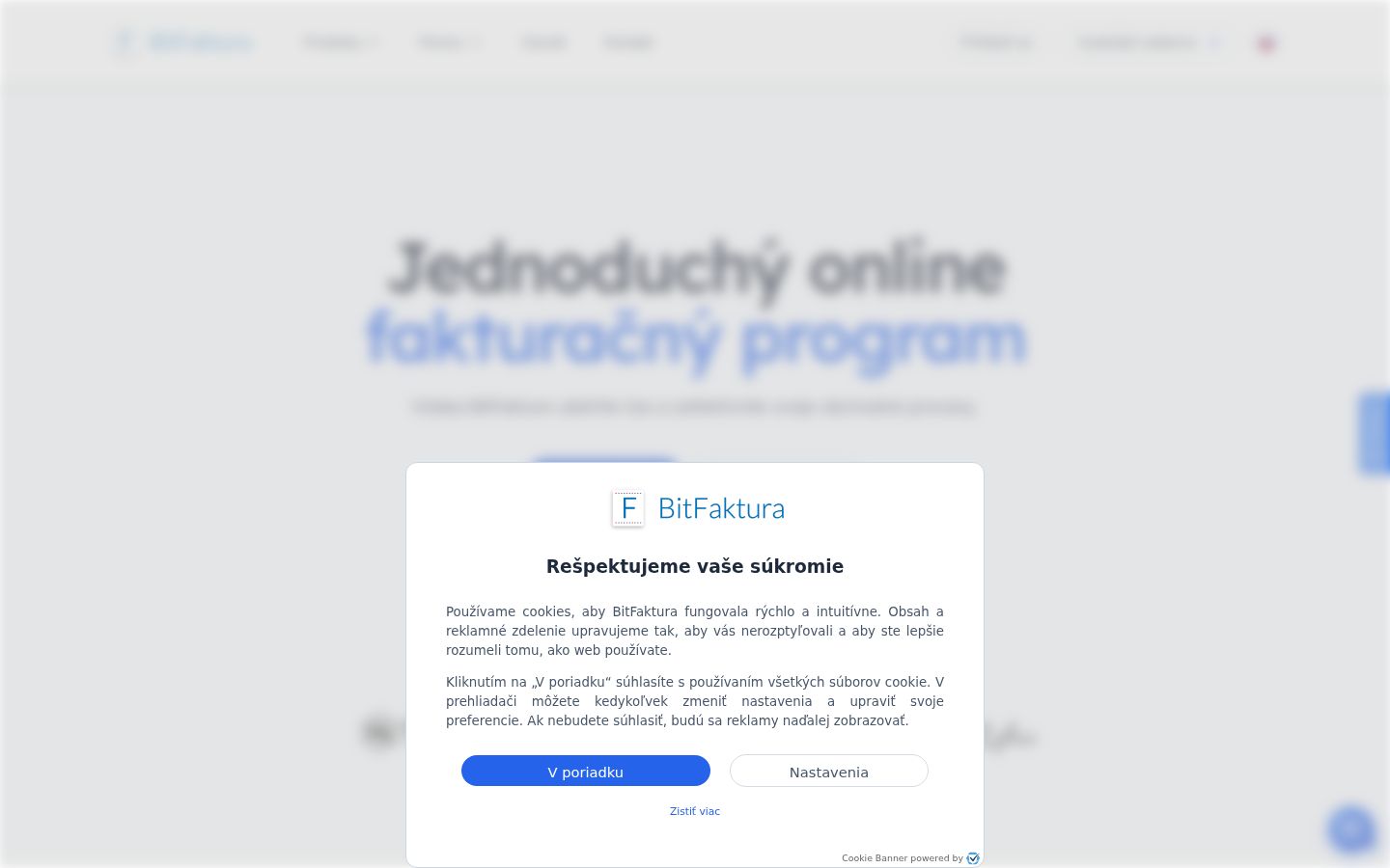 Screenshot del banner di consenso mostrato prima di qualsiasi interazione