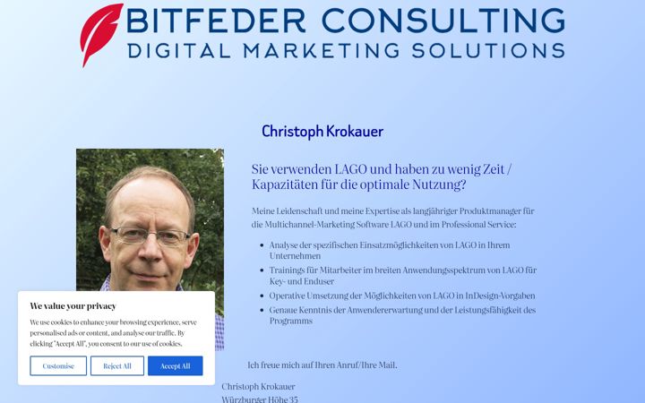 Screenshot of bitfeder.de