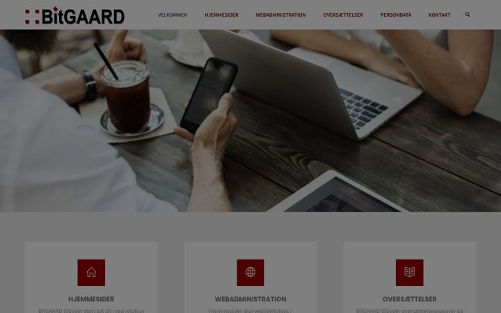 Screenshot of bitgaard.dk