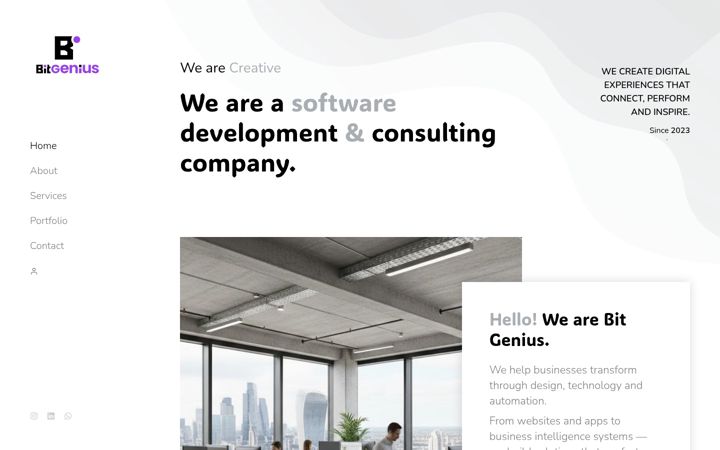 Screenshot ta' bitgenius.uk