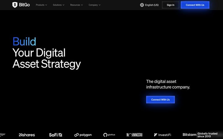 Screenshot von bitgo.com