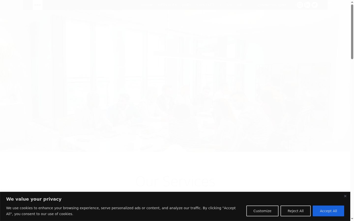 Screenshot del banner di consenso mostrato prima di qualsiasi interazione
